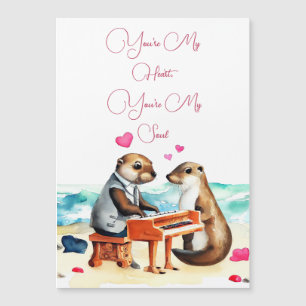 Otter Couple Love Greeting Card