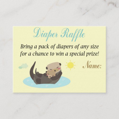 Otter Diaper Raffle Tickets