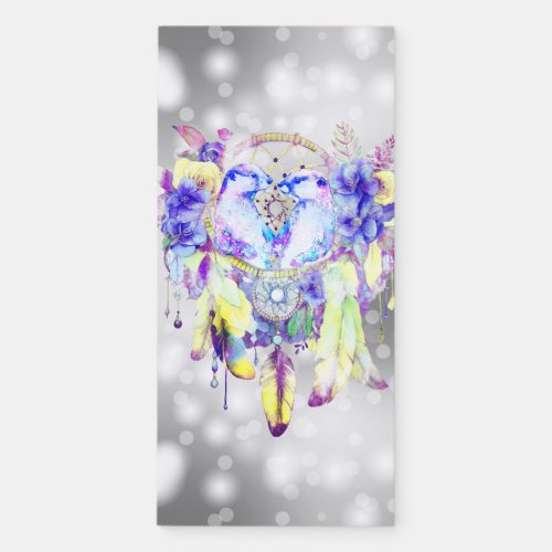 Otter Dreamcatcher Blue Yellow Floral Magnetic Notepad