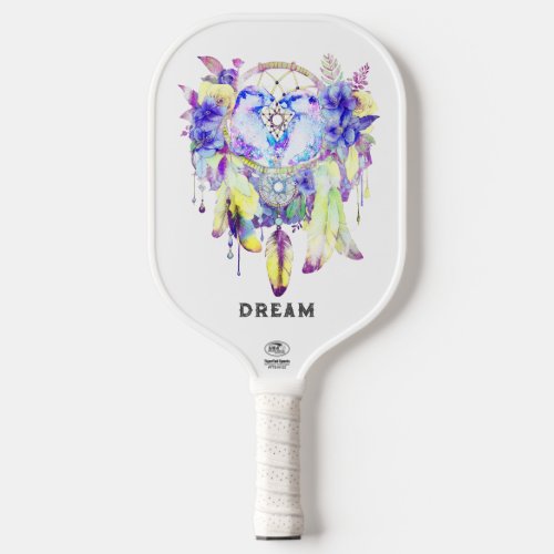 Otter Dreamcatcher Blue Yellow Floral Pickleball Paddle