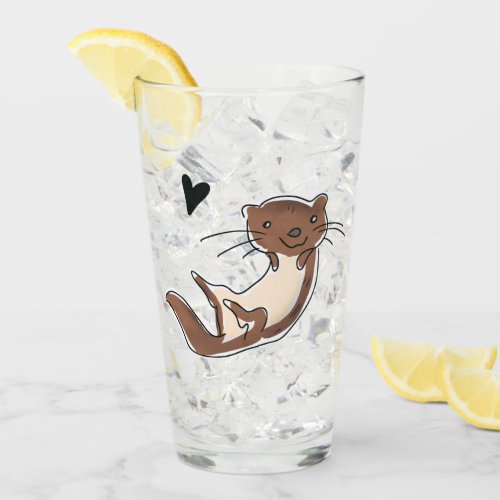 Otter drink glass