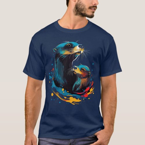 Otter Fathers Day T_Shirt