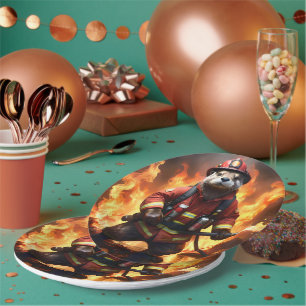 Otter Firefighter, Paper Plates