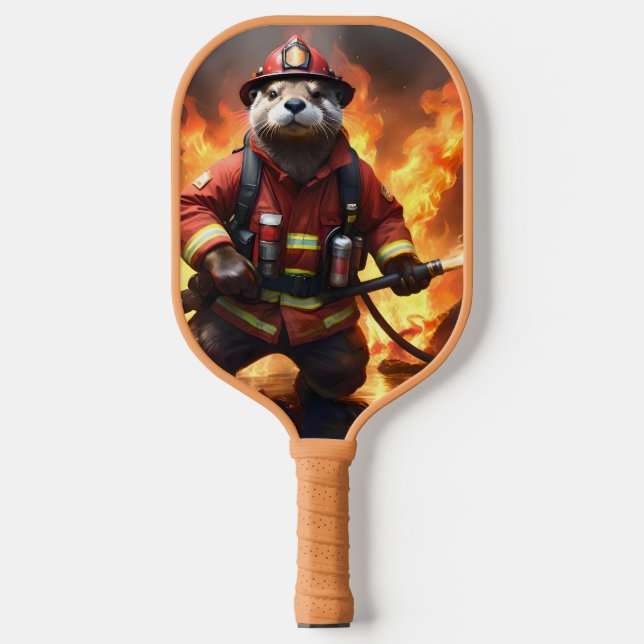 Otter Firefighter, Pickleball Paddle (Front)