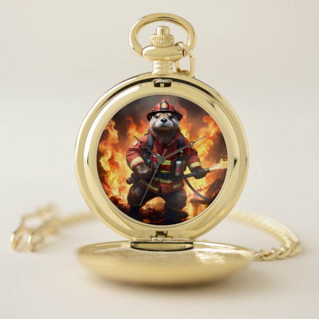 Otter Firefighter, Pocket Watch (Inside)