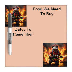 Otter Fireman Backburing, Dry Erase Board