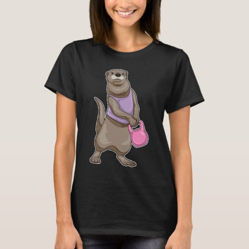Otter Fitness Dumbbell T_Shirt