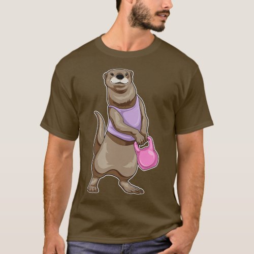 Otter Fitness Dumbbell T_Shirt