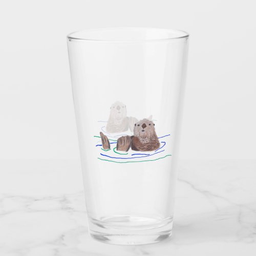 Otter floating glass