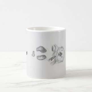 Otter floating in water coffee mug