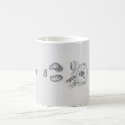 Otter floating in water coffee mug