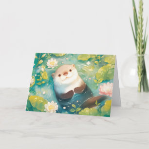 Otter Flowery Pond Card