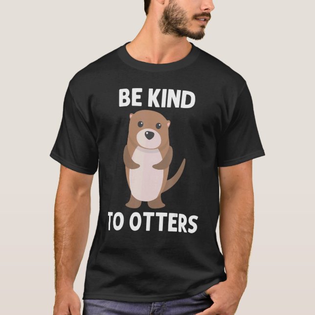 Otter For Men Women Aquatic Pup Weasel River Anima T-Shirt (Front)