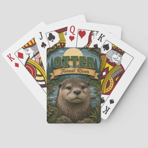Otter Forest River POPCUT Poker Cards