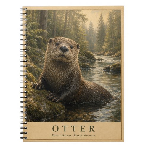 Otter Forest Rivers VINTAGE Notebook