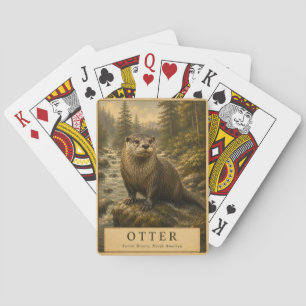 Otter Forest Rivers VINTAGE Poker Cards