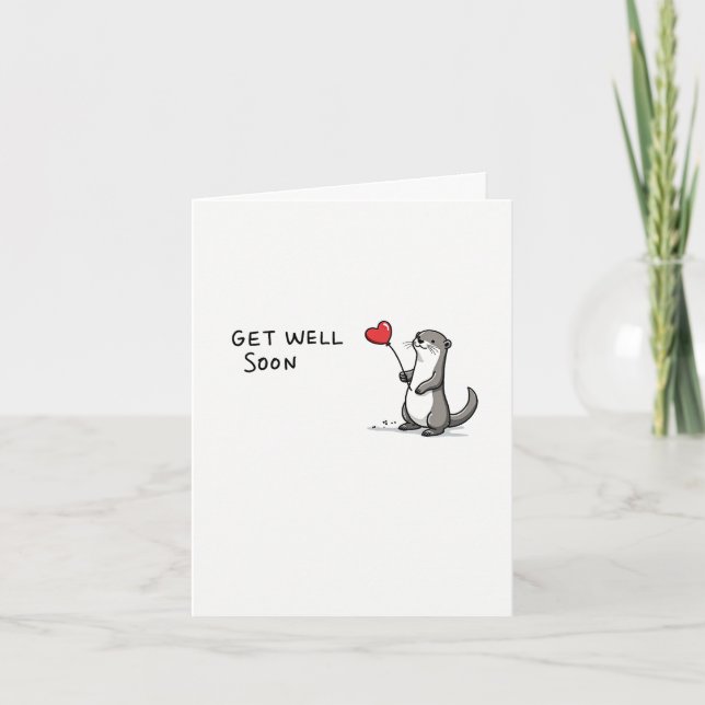 Otter Get Well Card (Front)