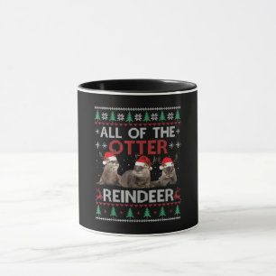Otter Gift   All Of Otter Reindeer Christmas Mug