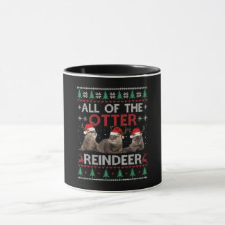 Otter Gift | All Of Otter Reindeer Christmas Mug