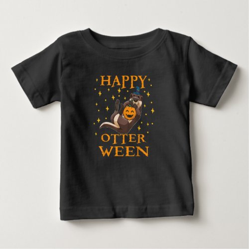 Otter Gift  Happy Otter Cute Sea Otter Halloween Baby T_Shirt