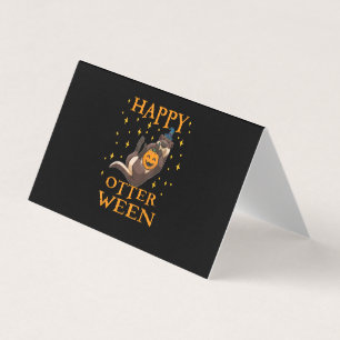 Otter Gift Happy Otter Cute Sea Otter Halloween Business Card