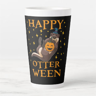 Otter Gift Happy Otter Cute Sea Otter Halloween Latte Mug