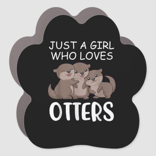 Otter Gift  Just A Girl Who Loves Otters Car Magnet