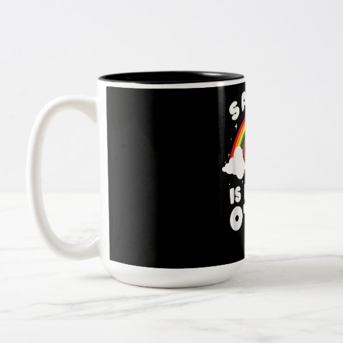Otter Gift Satanic Rainbow Satan Is Like No Otter Two_Tone Coffee Mug