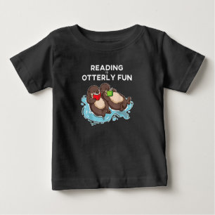 Otter Gift Sea Otter Book Reading Gift Bookworm Baby T-Shirt