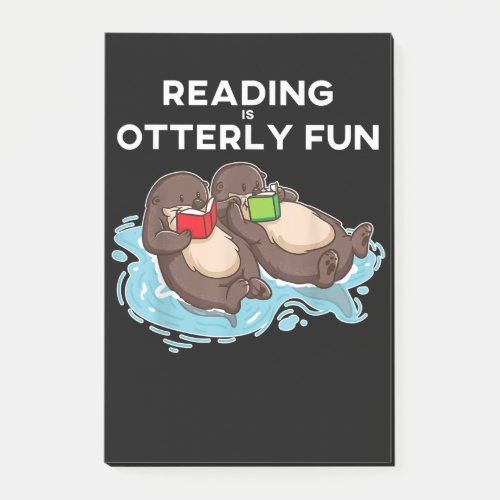 Otter Gift  Sea Otter Book Reading Gift Bookworm Post_it Notes