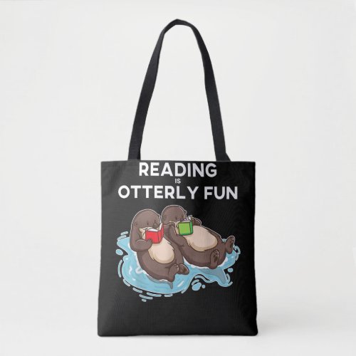Otter Gift  Sea Otter Book Reading Gift Bookworm Tote Bag