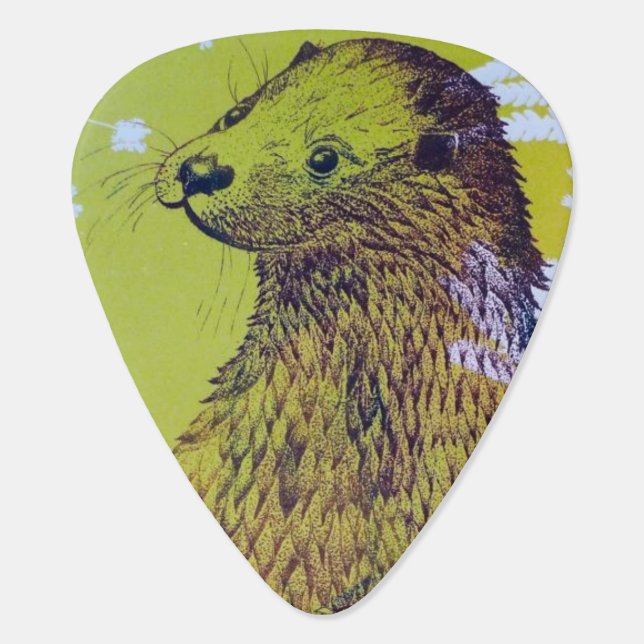 Otter Guitar Pick (Back)