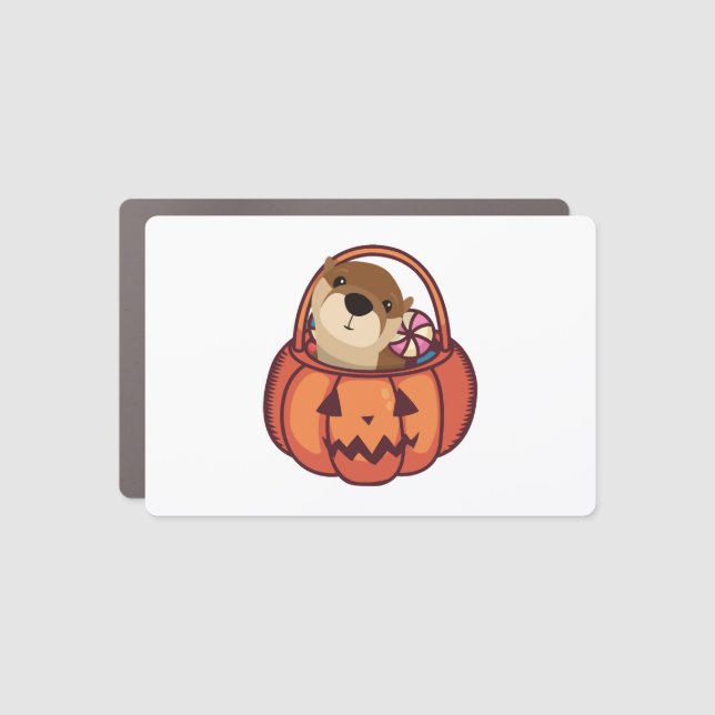 Otter Halloween Car Magnet (Front)