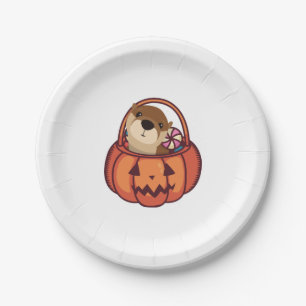 Otter Halloween Paper Plates