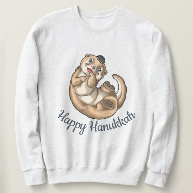  Otter Hanukkah T-Shirt Sweatshirt (Design Front)