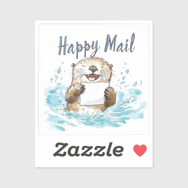 Otter Happy Mail Sticker (Sheet)