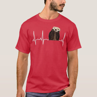 Otter Heartbeat Shirt Cute Otter Lover Gift Tee