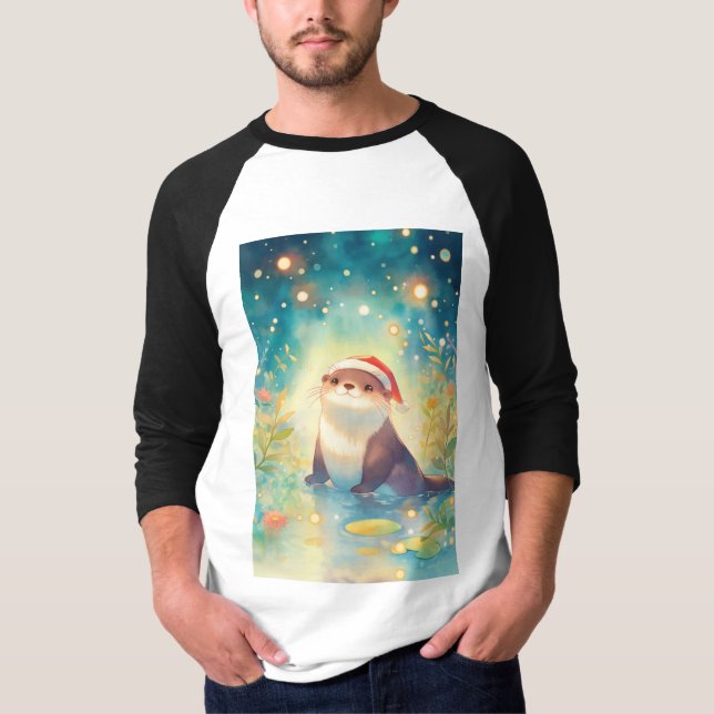 Otter Holiday Glow T-Shirt (Front)