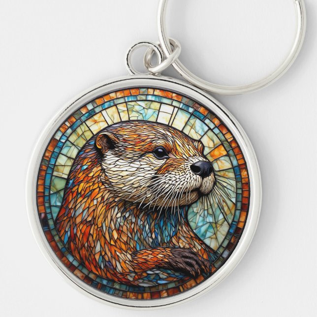 Otter in Intricate Details Keychain (Front)
