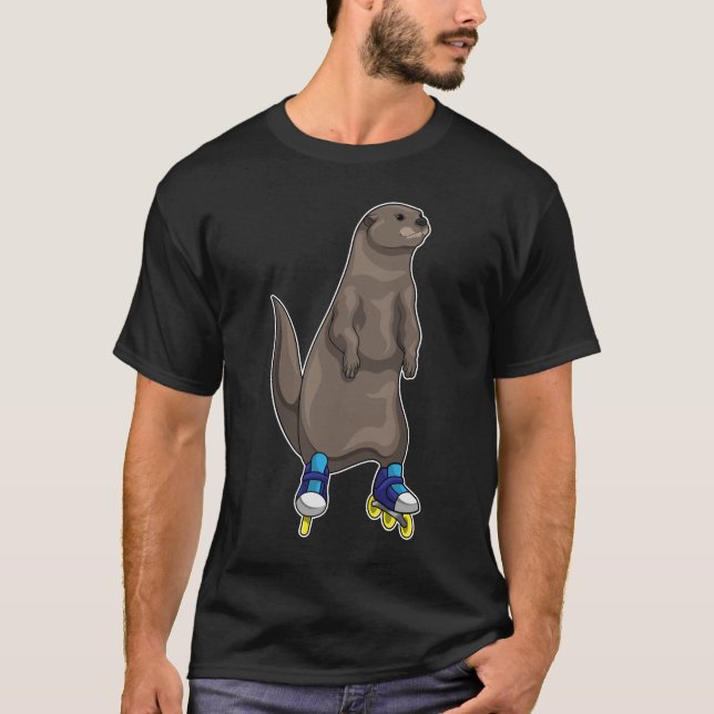 Otter Inline skating Roller skates T-Shirt (Front)