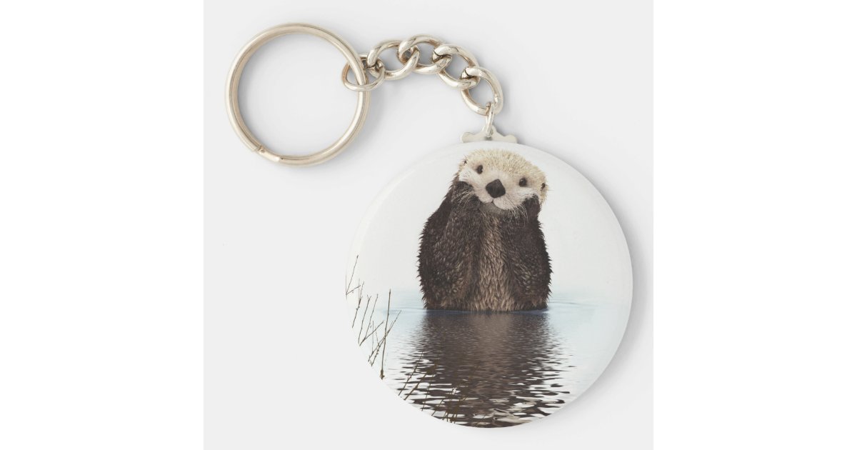 plush otter keychain