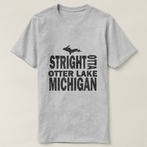 Otter Lake Michigan Funny Grey Basic T_Shirt