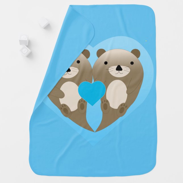 Otter Love Baby Blanket (In Situ)