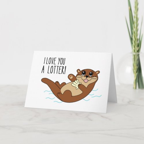 Otter Love Cute Greeting Card