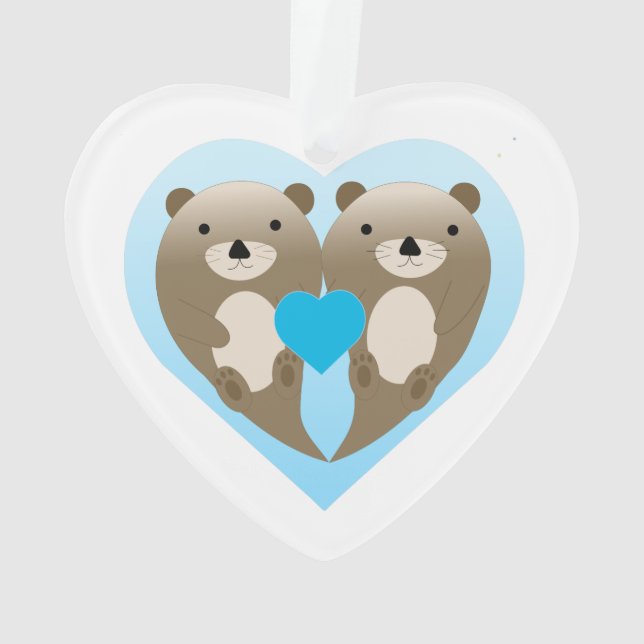 Otter Love Ornament (Back)