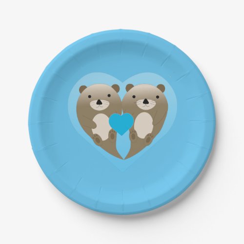 Otter Love Paper Plates