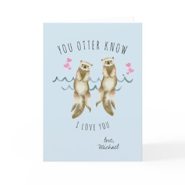 Otter Love Romantic Valentine Card Otter Love Romantic Valentine Card