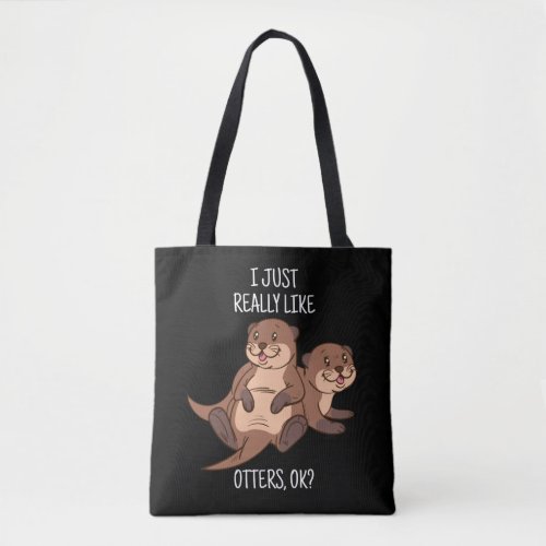 Otter Lover Women Sea Otter Gift for Men Otter Tote Bag