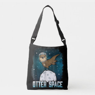 Otter Lovers  Otter Space Funny Outer Space Animal Crossbody Bag