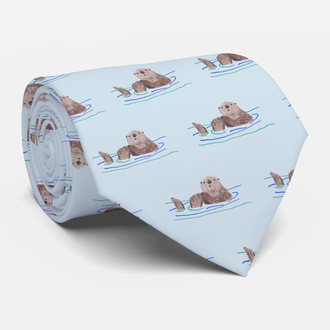 Otter mens tie (Rolled)